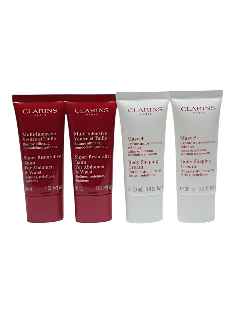 NEW Clarins Masvelt & Super Restorative Body Care Set 4pc Travel Size